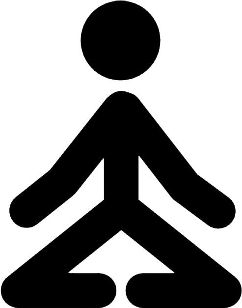 Stick Man Clipart Icon - Stick Figure Doing Yoga (626x626)