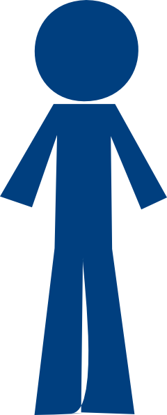 How To Set Use Blue Stick Man Svg Vector - Clip Art (240x595)