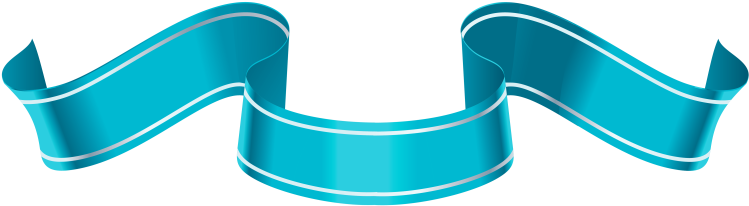 Pin Gold Banner Clipart - Sky Blue Ribbon Png (800x253)