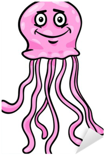 Jellyfish Clip Art Cartoon Illustration Sticker • Pixers® - Qualle Clipart (400x400)
