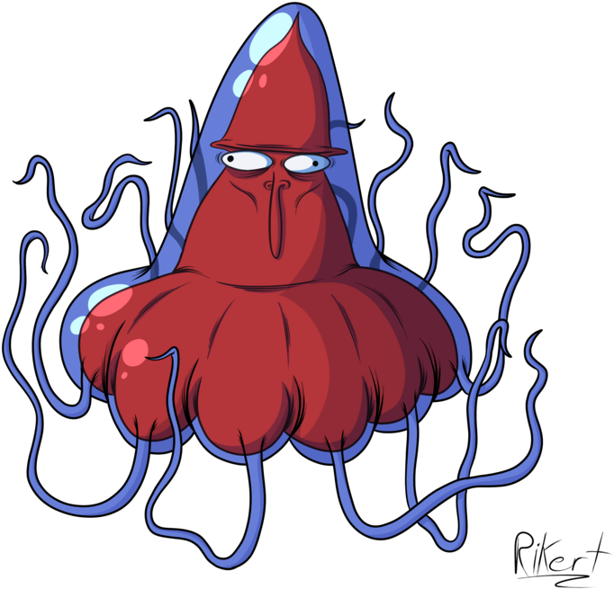 The Dunce-cap Jellyfish By Rikert - Illustration (900x738)