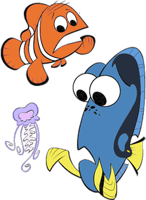 Jellyfish Clipart Finding Nemo - Fish Coloring Pages (308x417)