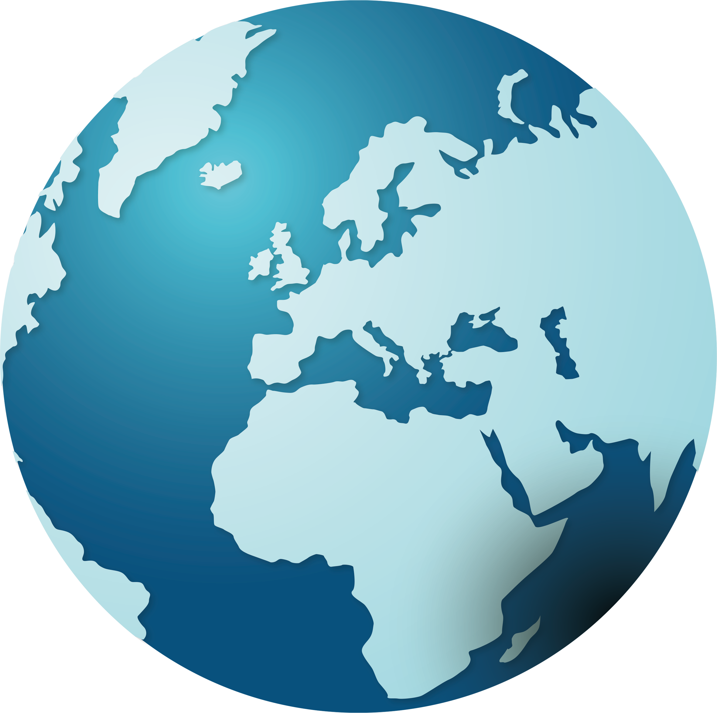 Earth Europe Globe Clip Art Creative Globe 2438 2426 - World Map Globe Vector (2438x2426)