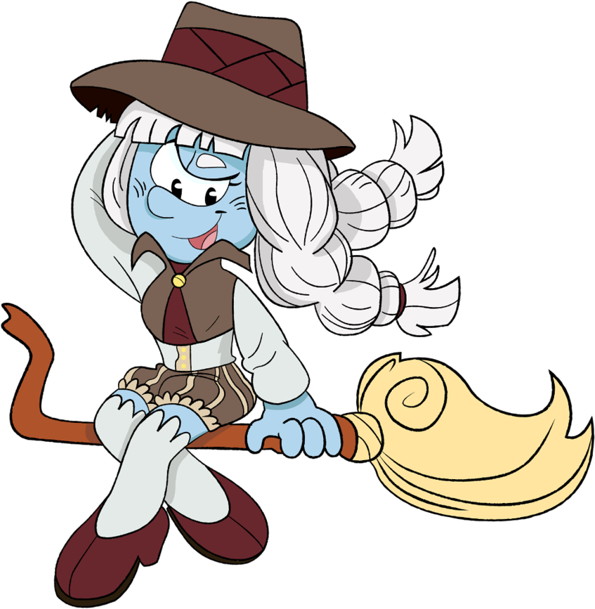 [smurfs] Minnow The Witch By Dbkit - Top Hat (872x917)