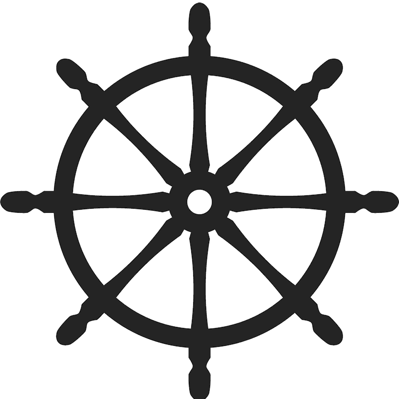 Ship Wheel Rubber Stamp - Ships Wheel (800x800)