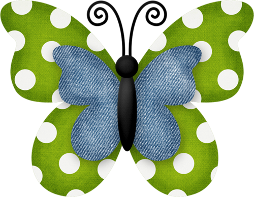 Jss Denimanddaisies Butterfly 4 - Nitwit Clip Art Butterflies (500x388)