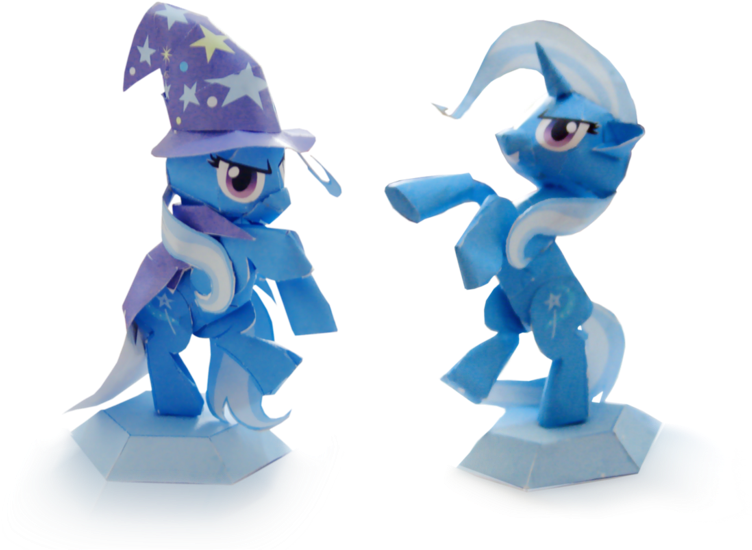 Pony Trixie Paper Rarity Pinkie Pie - My Little Pony Paper Toy Free (900x590)
