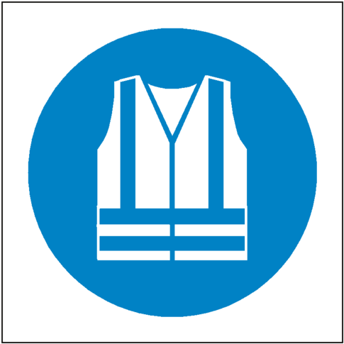 Wear Hi Viz Symbol Label - Logo Gilet De Sécurité (600x600)