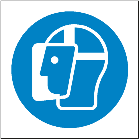 Wear Face Shield Symbol Sign - Signs & Labels Wear Face Shield - 420 X 297mm (600x600)