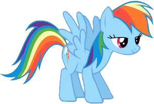 Awesome Rainbow Dash Cartoon My Little Pony Friendship - Mlp Rainbow Dash Trotting (367x461)