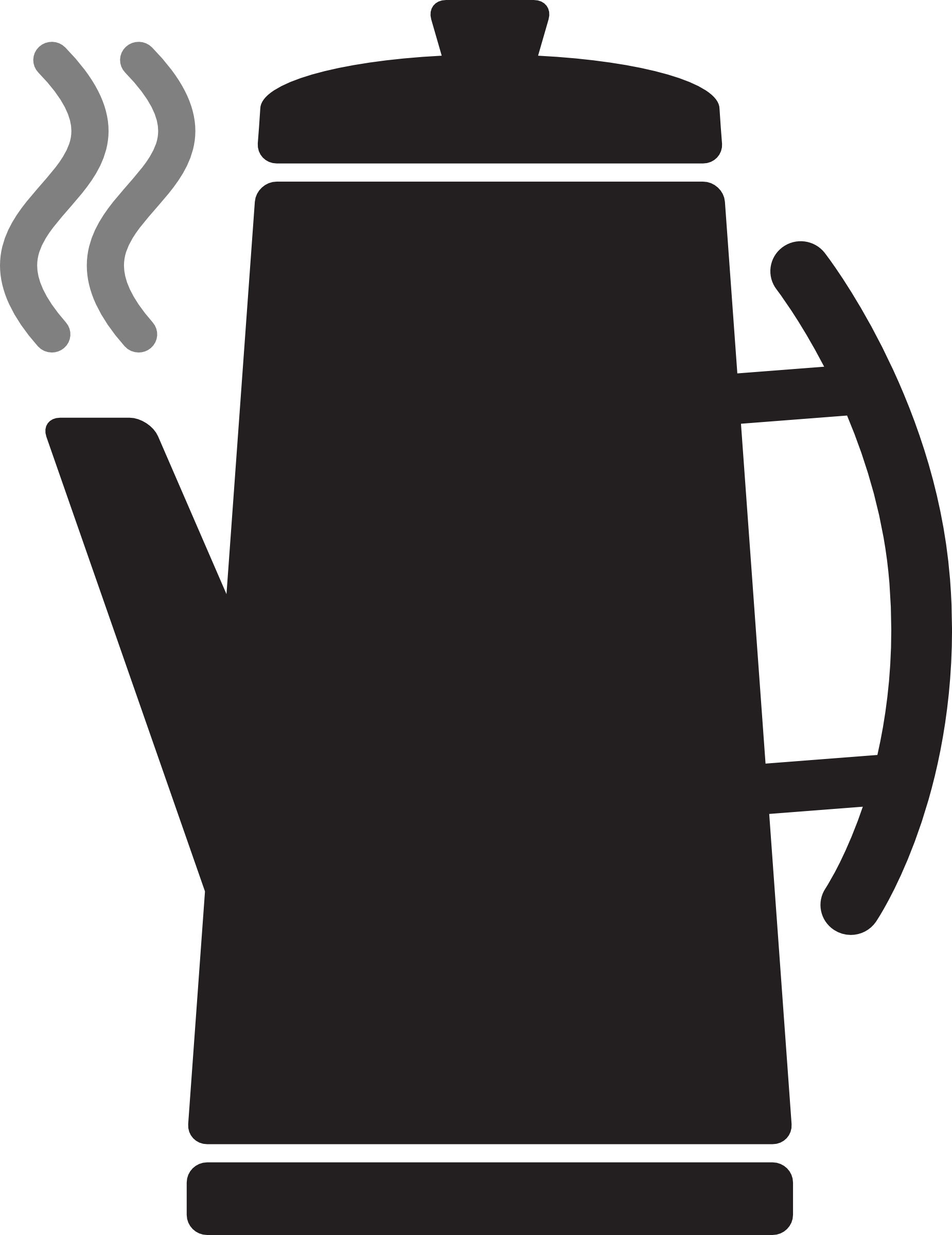 Coffee Pot Clip Art - Coffee Kettle Vector Png (1850x2400)
