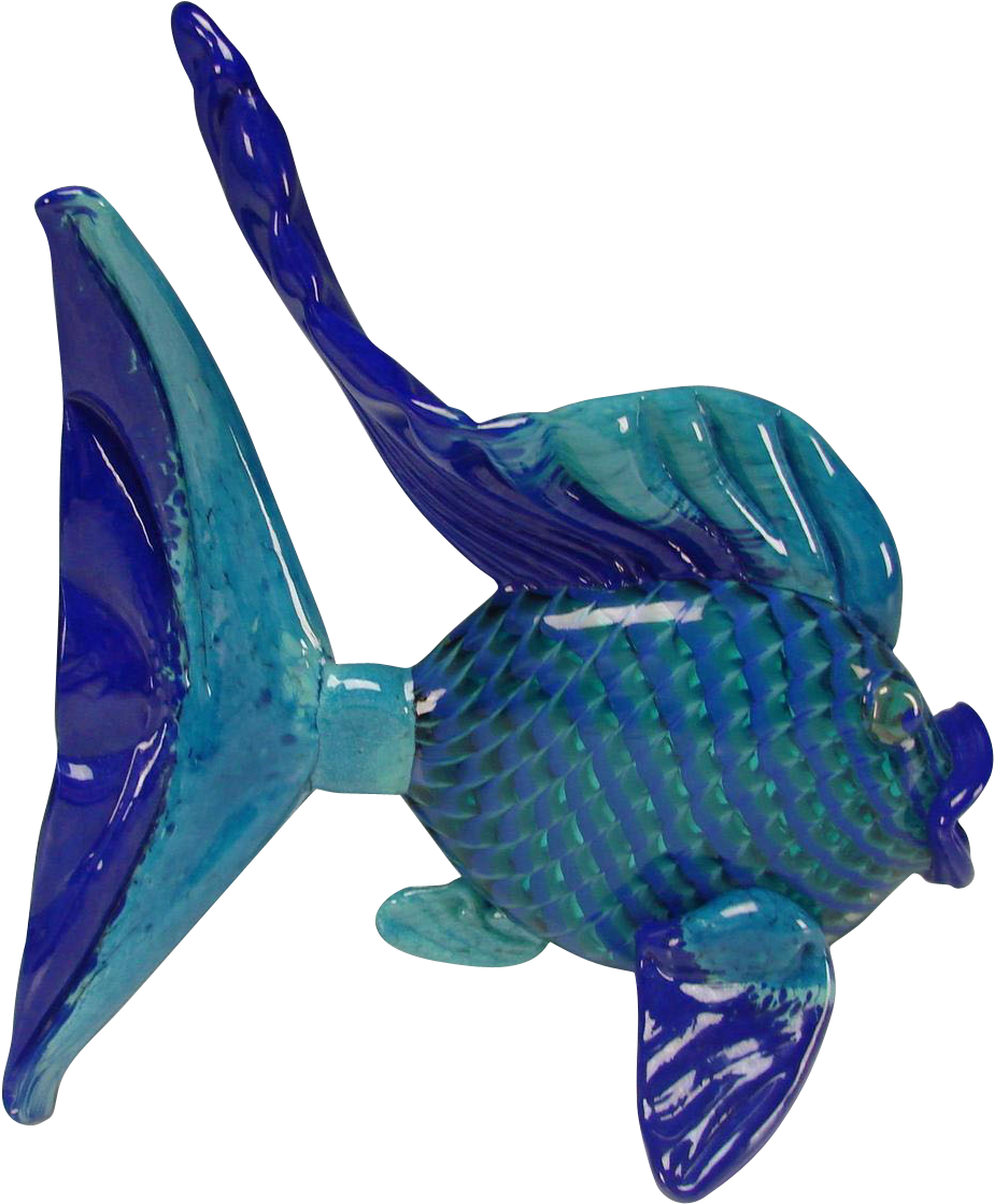 Venetian/murano Art Glass Sunfish Sculpture Figurine - Wrasses (1118x1118)