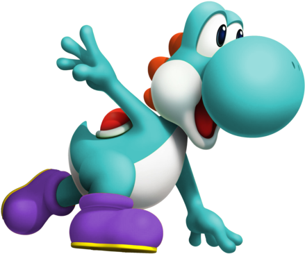 Yoshi Wallpaper Titled Cyan Yoshi - Mario And Sonic At The Olympic Winter Games Yoshi (2560x2560)