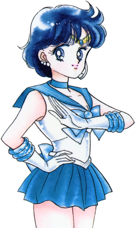 Sailor Moon Clipart Compact Transparent - Sailor Mercury Naoko Takeuchi (471x750)