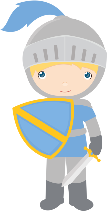 Princesas E Cavaleiros - Kid Knight Clipart (519x900)