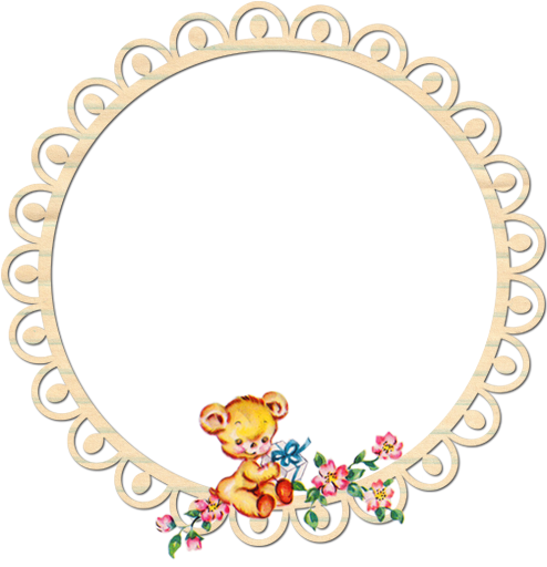 Vintage Baby Bear Post Pretties ♥ - Baby Frames Clip Art (500x539)