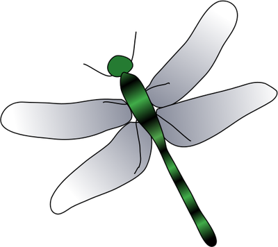 Dragonfly Drawings - Clipart Library - Dragonfly Drawing (400x356)