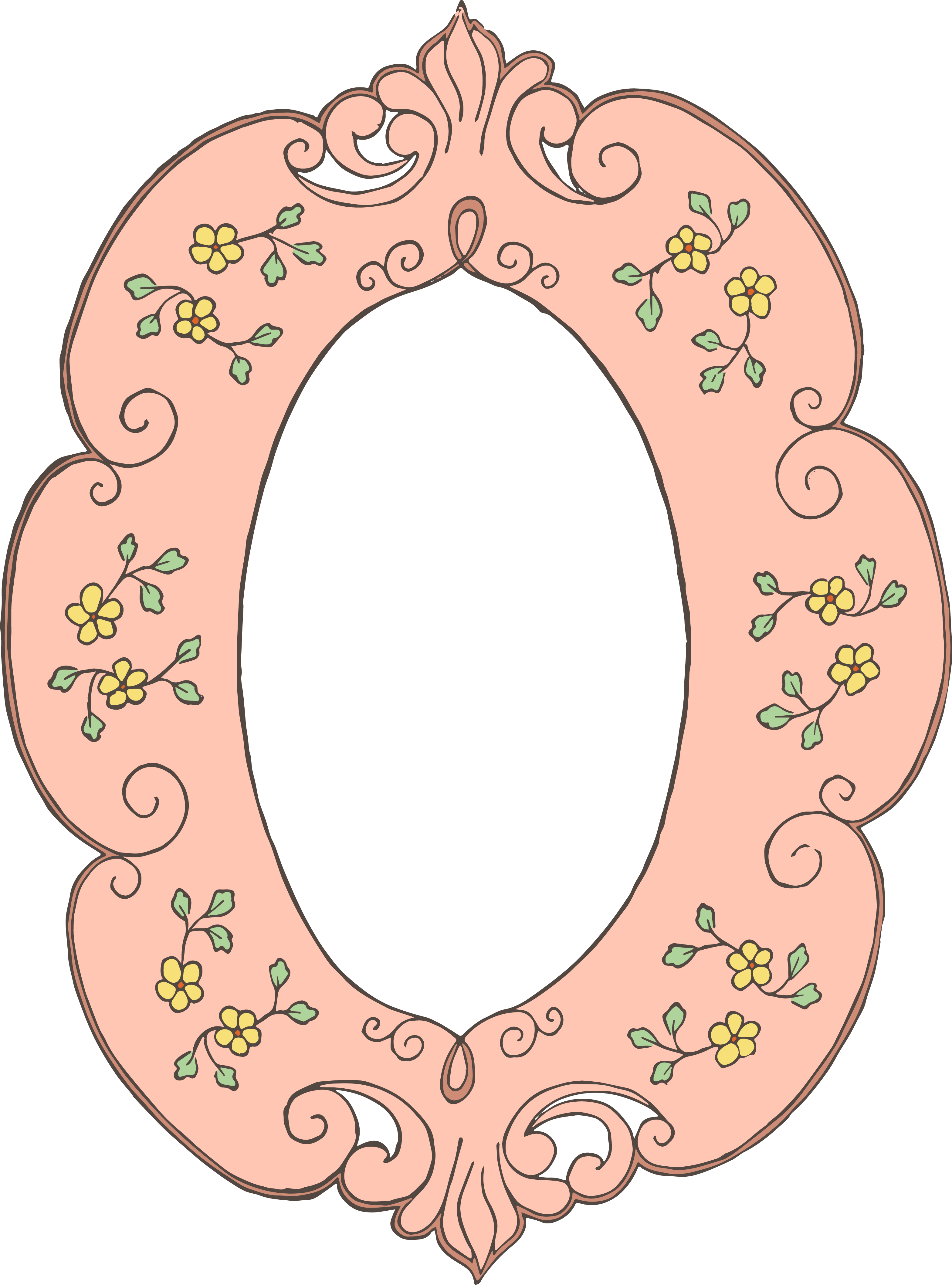 Download Pink / Peach Vintage Frame Clip Art - Blue Vintage Frames Vector Png (3137x4234)