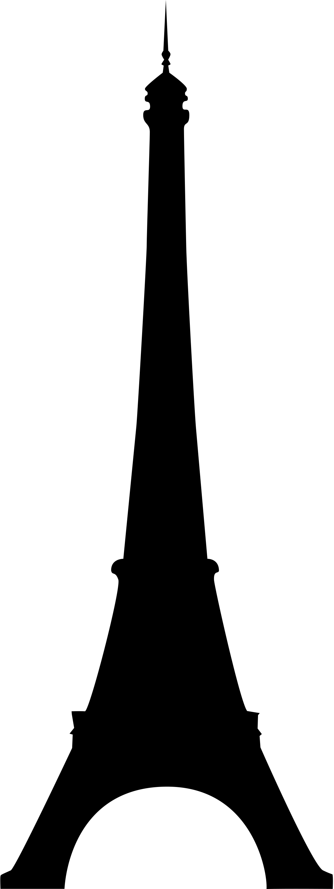 Eiffel Tower Silhouette Clip Art - Eiffel Tower Silhouette (1147x3050)