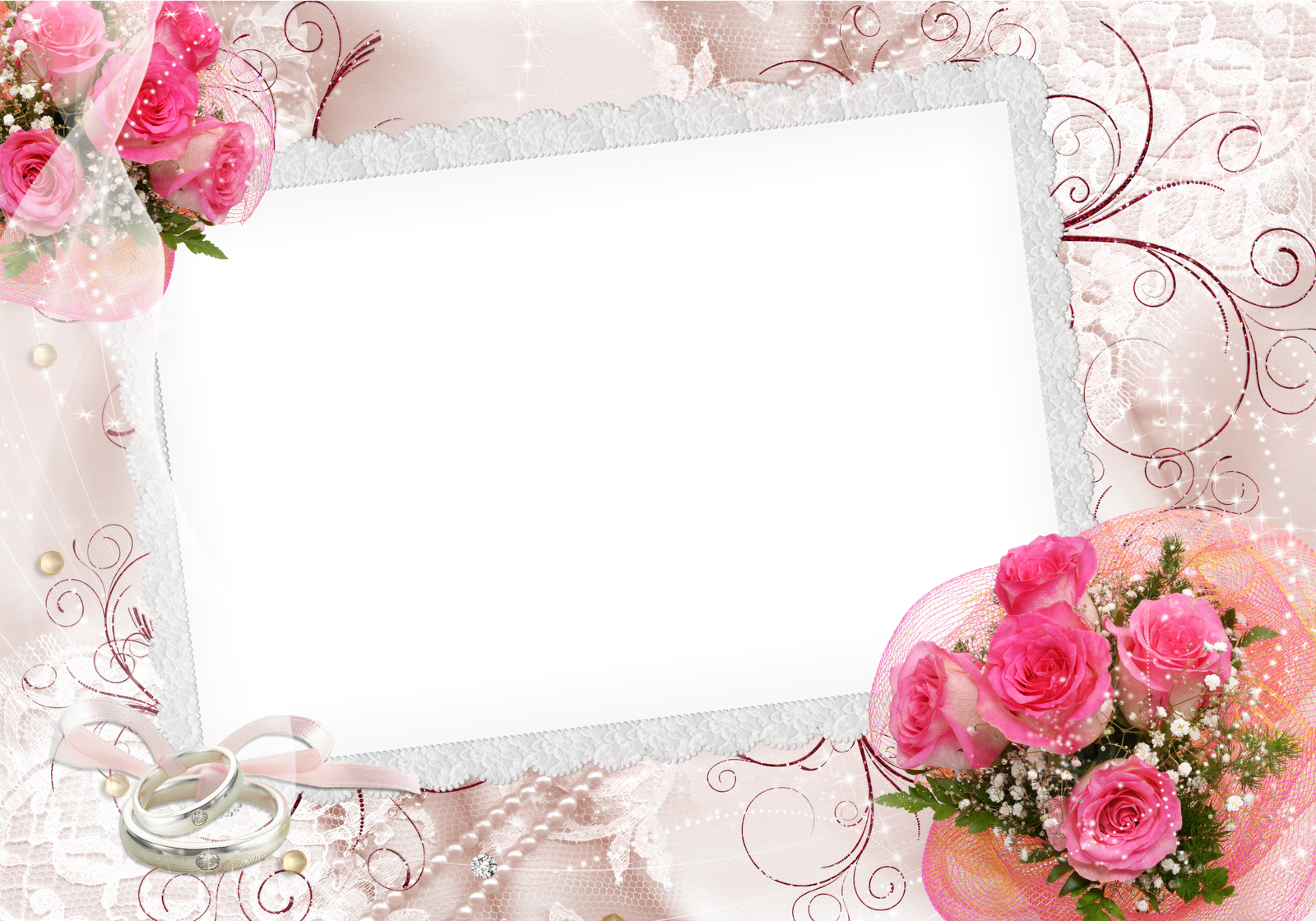 Photo Frame Transparent Png Pictures - Wedding Photo Frames Png (1600x1120)