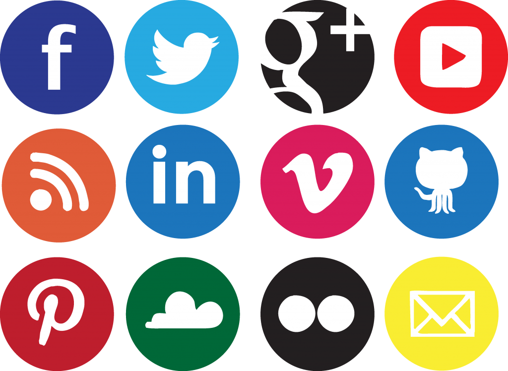 Wordpress Icon Transparent For Kids - Transparent Background Social Media Icons (1024x748)