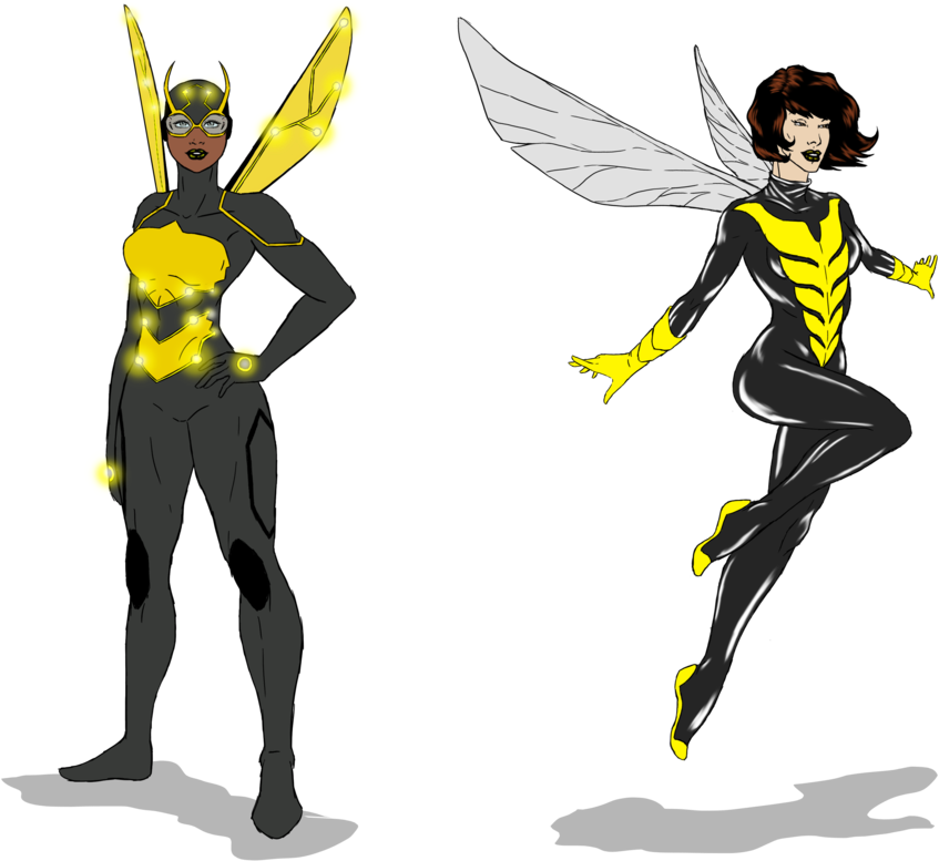Bumblebee And Wasp By Nhiaphengthao - Bumblebee Dc Vs Wasp Marvel (941x849)