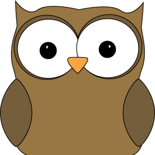 Cropped Cute Owl - Valentine Owl Clipart (512x512)
