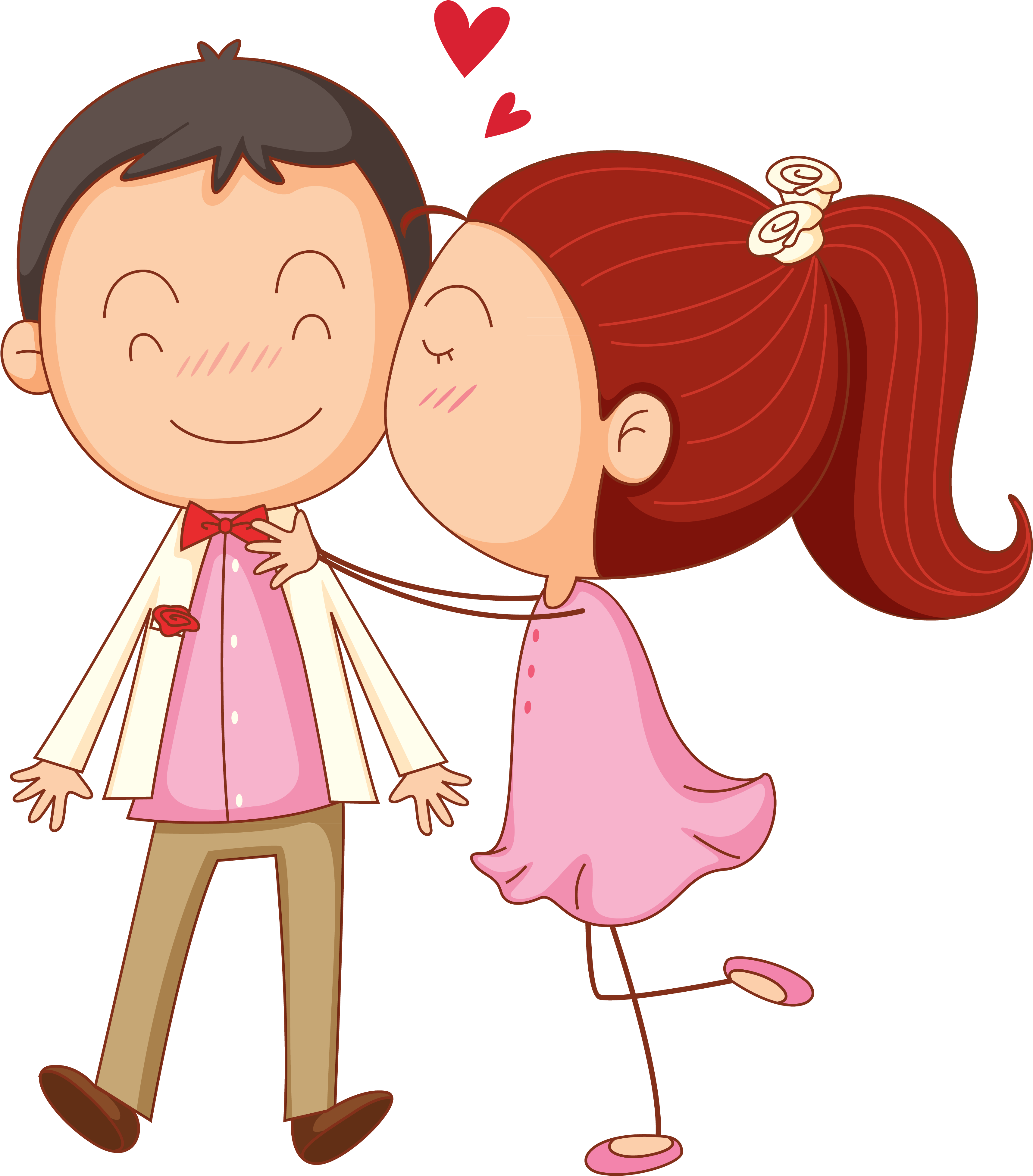 Download and share clipart about Kiss Cartoon Clip Art - Couple In Love Cli...