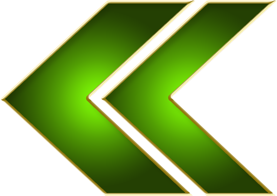 Double Arrow Green Left - Child (591x591)