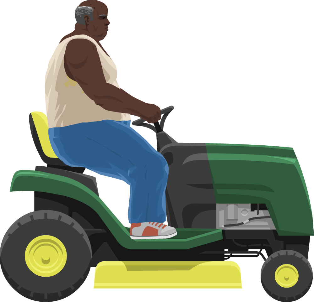 Lawnmower Man - Happy Wheels Lawnmower Man (1000x964)