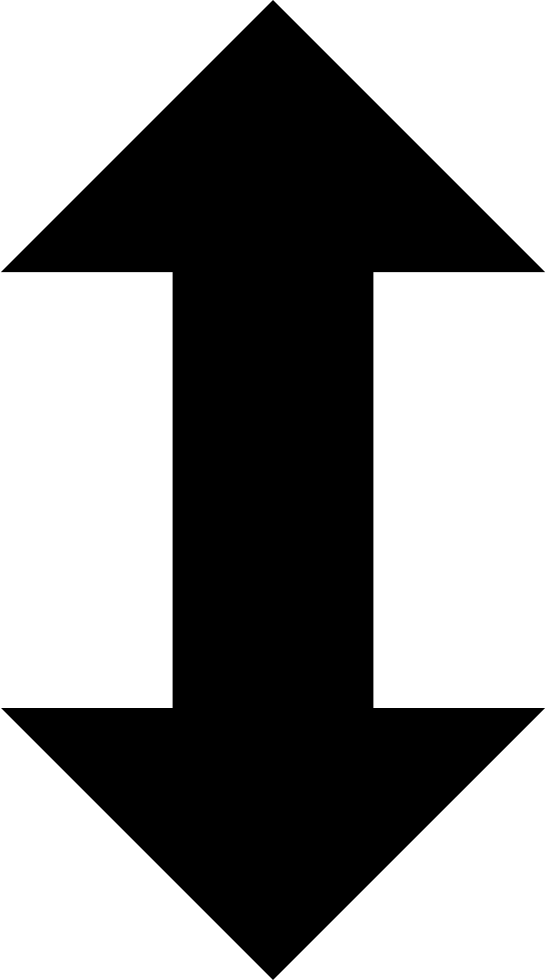 Arrow With Double Direction Comments - Vertical Coule Arrow Icon (546x980)