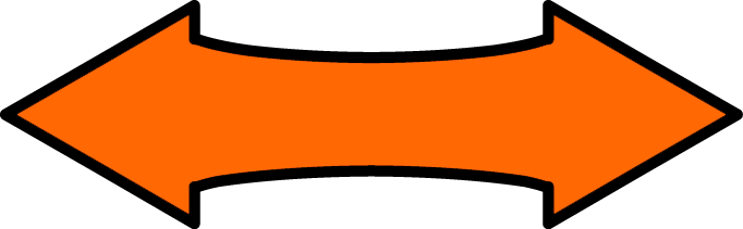 Vjbl Logo Icon- Orange Arrows Vjbl Logo - Graphic Double Sided Arrow (682x211)