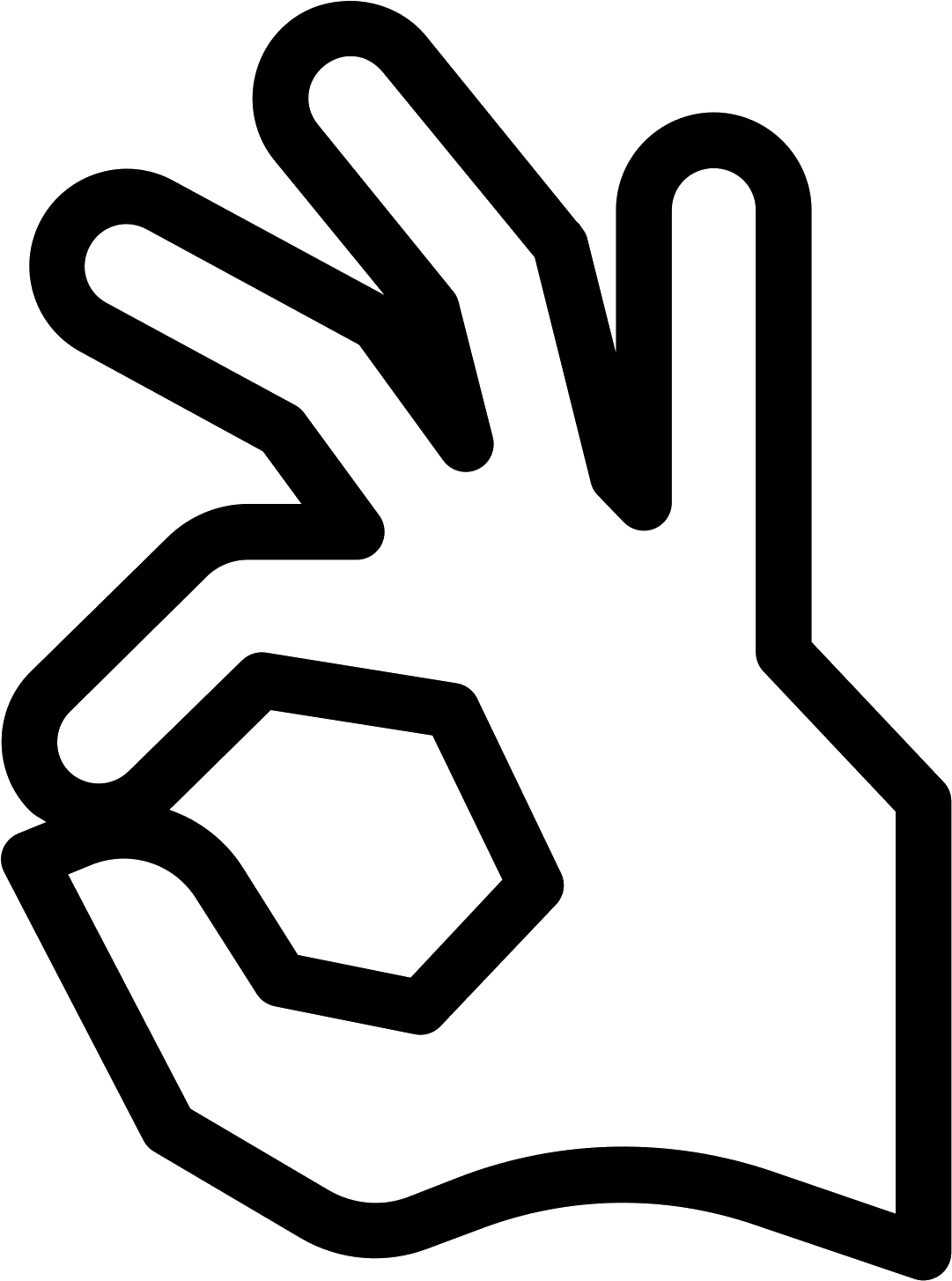 Computer Icons Ok Symbol The Finger Clip Art - Symbol Hand Ok Png (1600x1600)