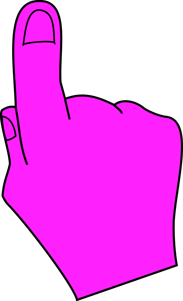 Vector Clip Art - Pointing Hand Clipart Colored (600x982)