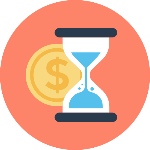 Digital Marketing Free Trail - Time Is Money Icon (512x512)