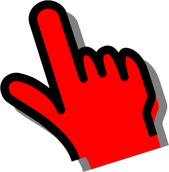 Fingers Crossed Clip Art Transparent Pictures To Pin - Red Hand Cursor Png (576x596)