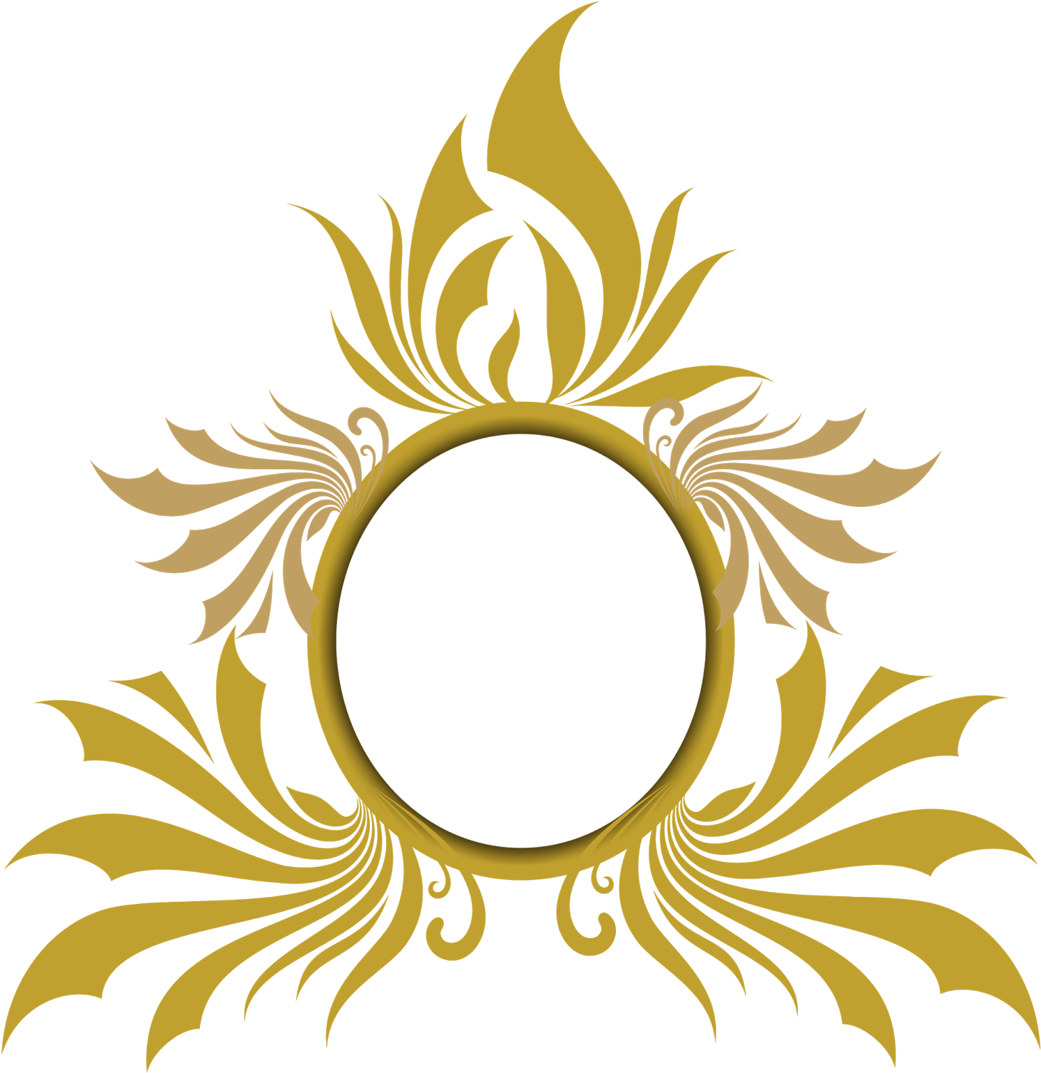 Marcos Dorados Para Fotos - Circulos Dorados Vectores Png (1579x1600)