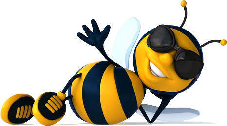 Aa Bee Removals - Cartoon Bee With Sunglasses (480x279)