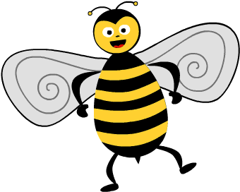 What Is A Bee's Favorite Haircut-12 Hilarious Bee Puns - Animated Bee (400x400)
