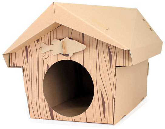 House For Cats Best Seller Round Cat House Cardboard - Suck Uk Cat Playhouse - Cabin (543x434)