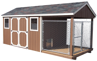 Dog Kennel With Shed - Dog Kennels (400x300)