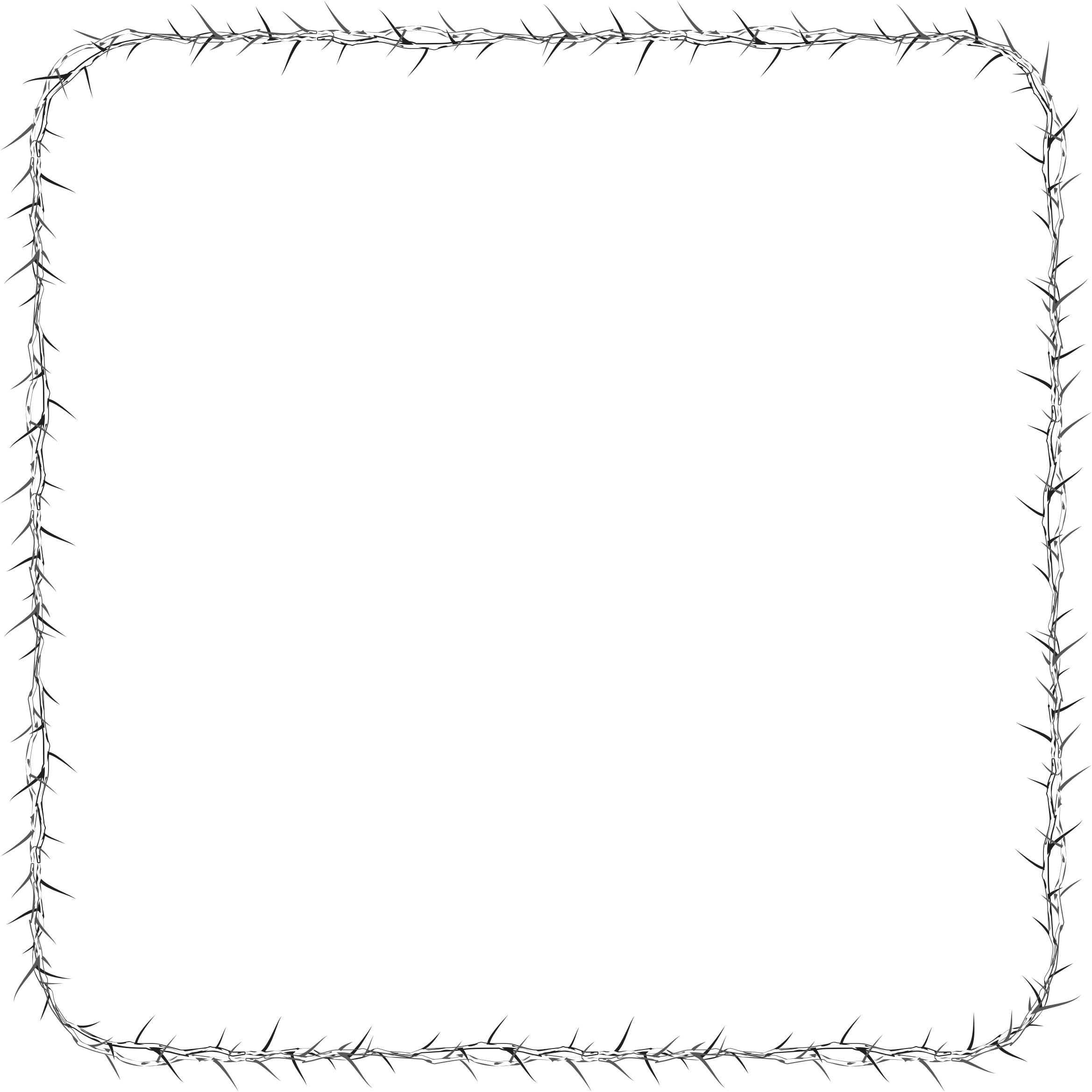 Vintage Open Sign Clip Art Download - Thorns Frame Clipart Png (2338x2338)