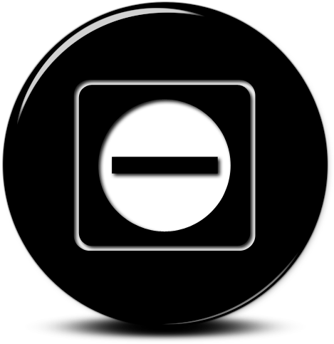 070605 Glossy Black 3d Button Icon Alphanumeric Minus - German Autolabs (512x512)