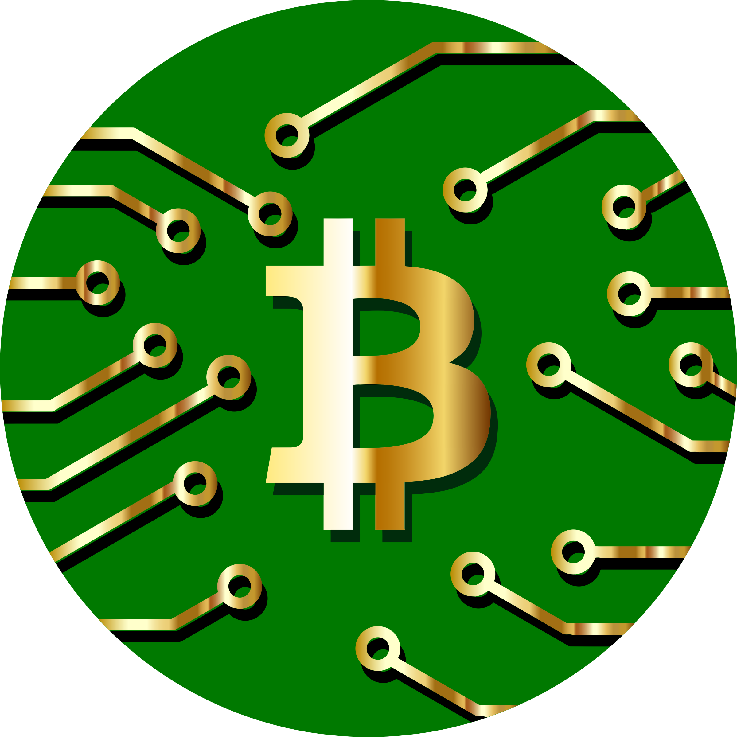 Big Image - Bitcoin Png Green (2400x2400)