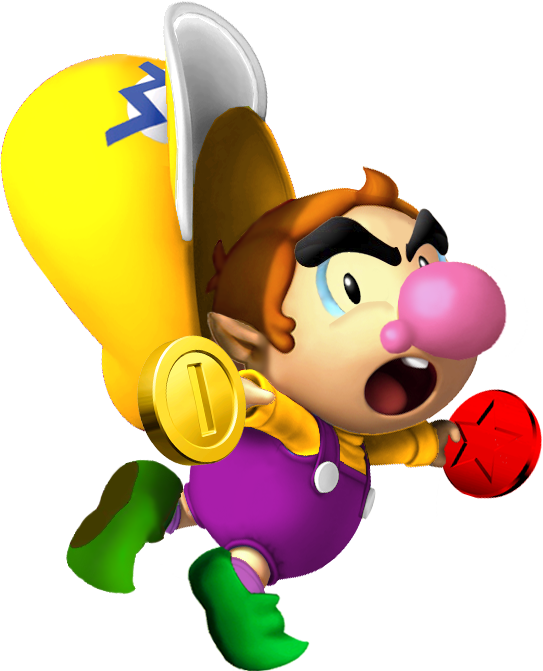 Baby Wario And Baby Waluigi (543x671)