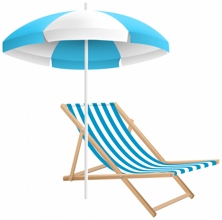 View Full Size - Beach Chair And Umbrella (724x720)
