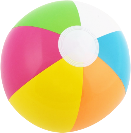 Beach Ball On Beach - Beach Ball Png (500x510)