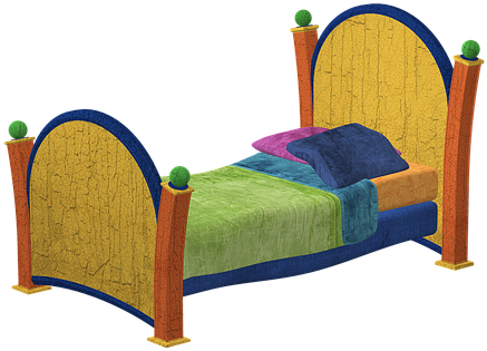 Bed, Wood, Colorful, Sleep, Pillow, Old, Blanket - Bed (640x533)