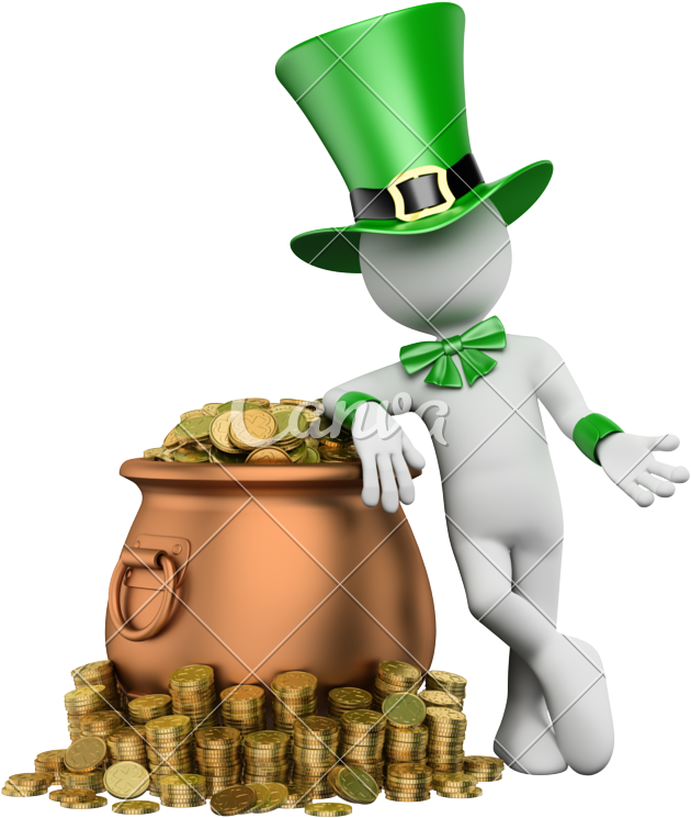 3d Leprechaun With Pot With Gold - Italian Association Of Insurance Companies (733x800)