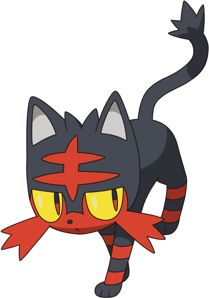 Litten Anime Artwork By Tzblacktd - Pokémon Moon - Nintendo 3ds (770x1038)
